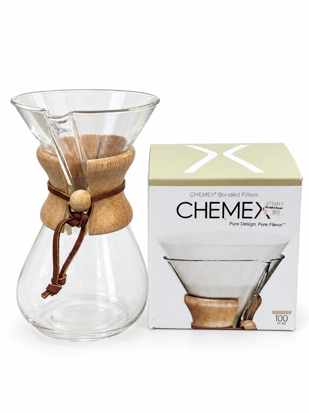 Chemex Classic Glass Pour Over Coffee Maker with Bonded Filters